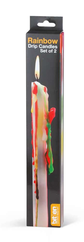 No Name Tropfkerzen Regenbogen 20 x 2cm - Kerzen > Ohne Duft > Diverse